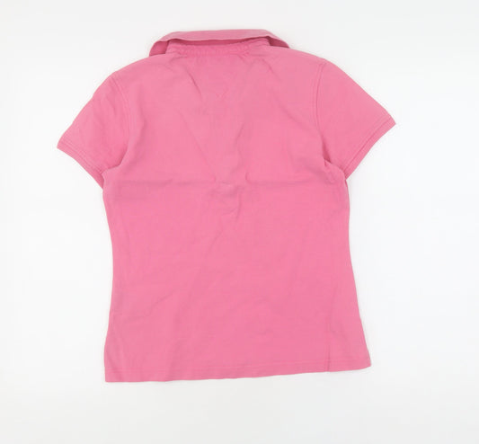 Tommy Hilfiger Women's Pink Polo Slim Fit Shirt Size S