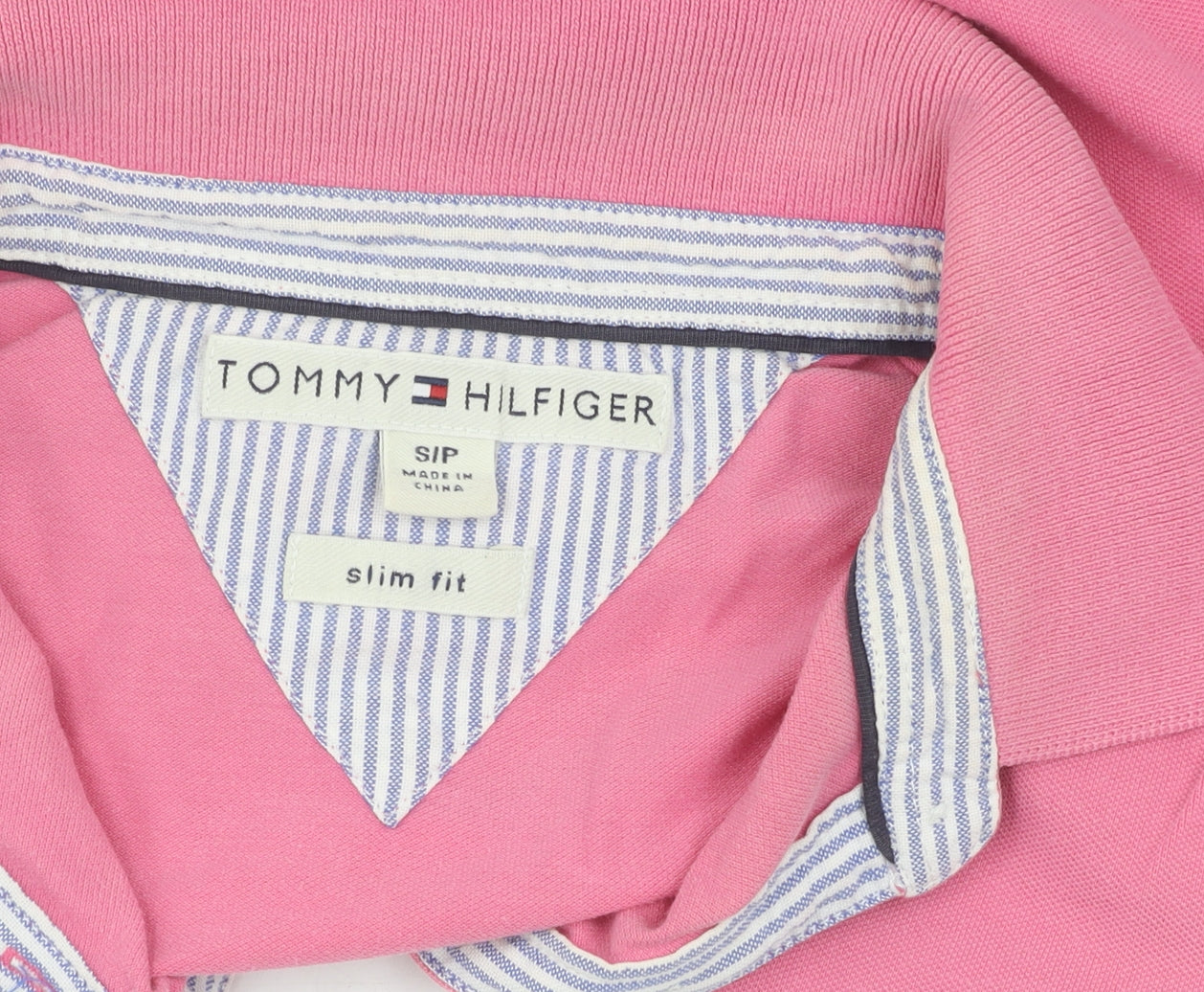 Tommy Hilfiger Women's Pink Polo Slim Fit Shirt Size S