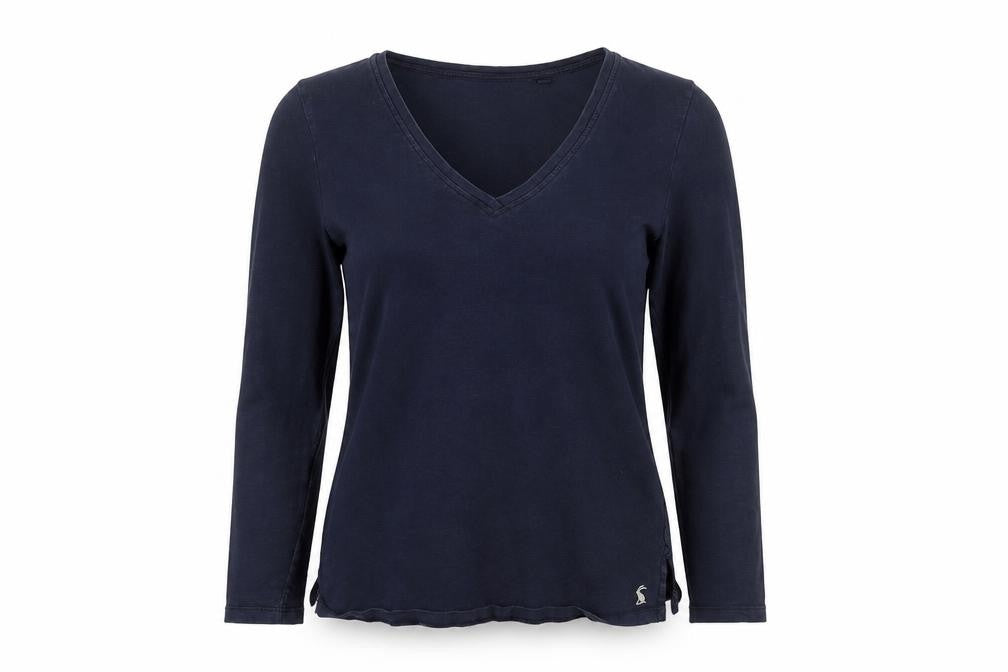 Womens UK Size 8 UK Joules Blue 100% Cotton T-Shirt