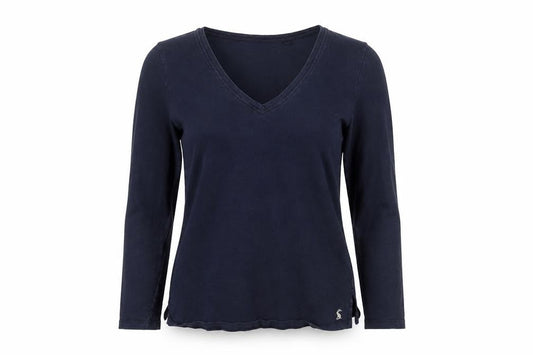 Womens UK Size 8 UK Joules Blue 100% Cotton T-Shirt