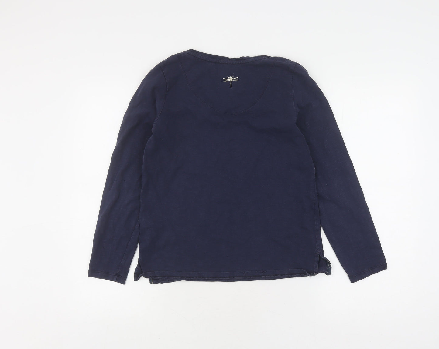 Joules Women's Blue V-Neck Long Sleeve T-Shirt 8 UK