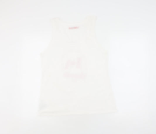 Old Navy Women's White Tank Top - Medium, Scoop Neck