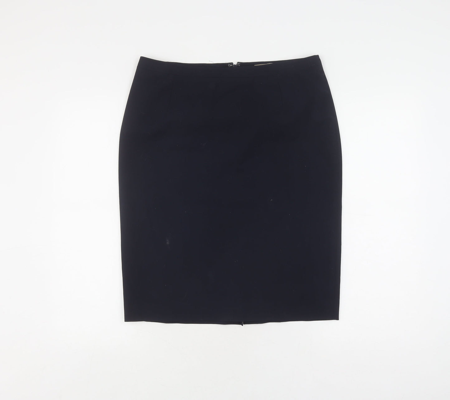 Jigsaw Women's Black Knee Length Wool Pencil Skirt, Size 14