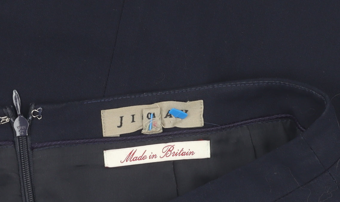 Jigsaw Women's Black Knee Length Wool Pencil Skirt, Size 14