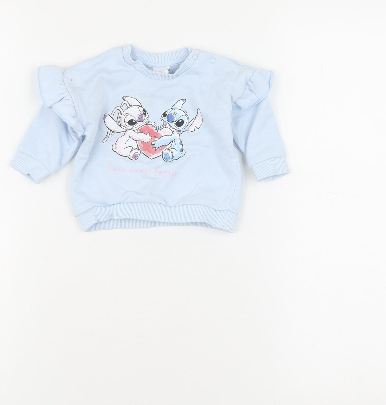 Disney Baby Girls Blue Pullover Jumper 0-3 Months