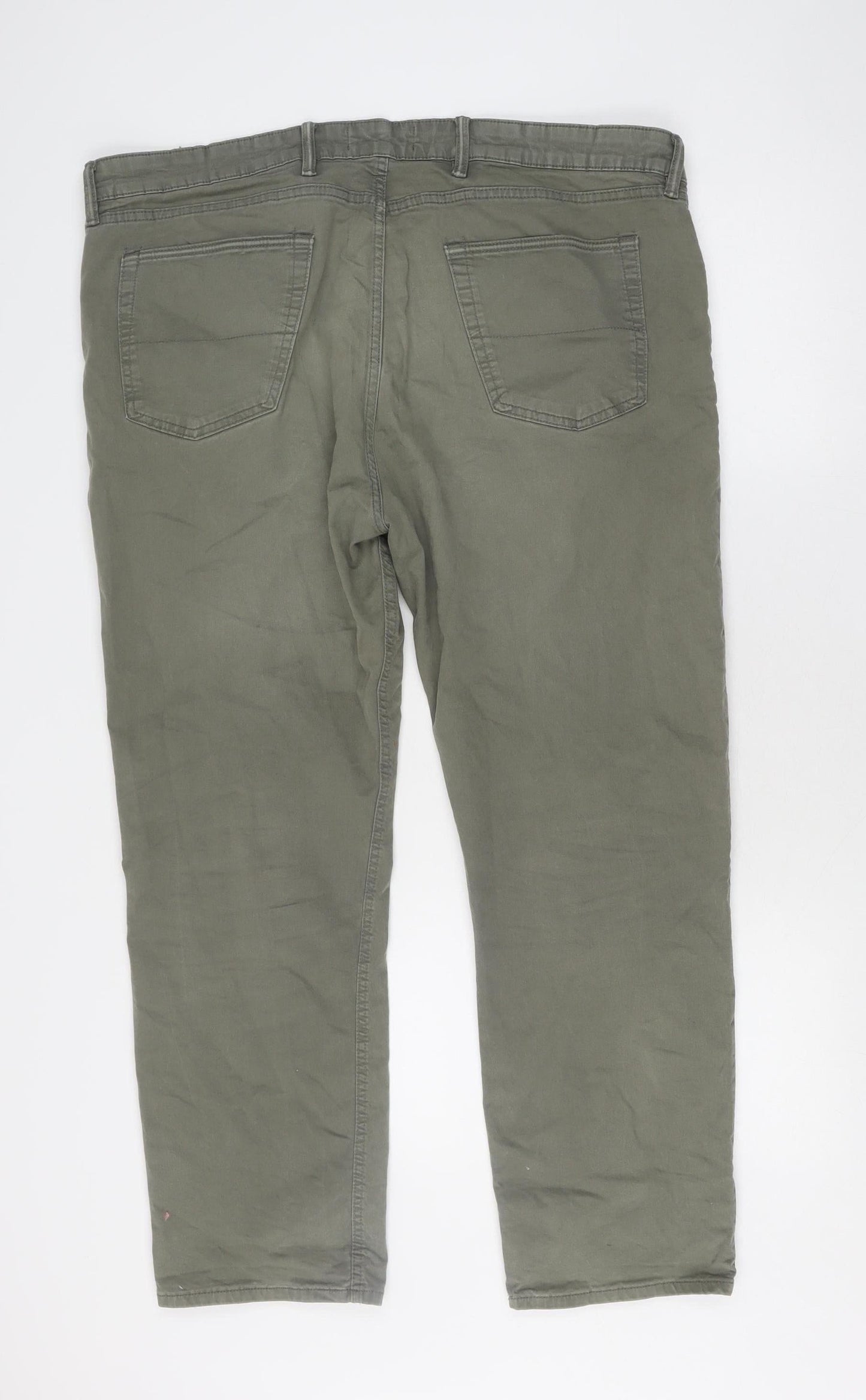 Marks and Spencer Green Straight Trousers 40 Unisex
