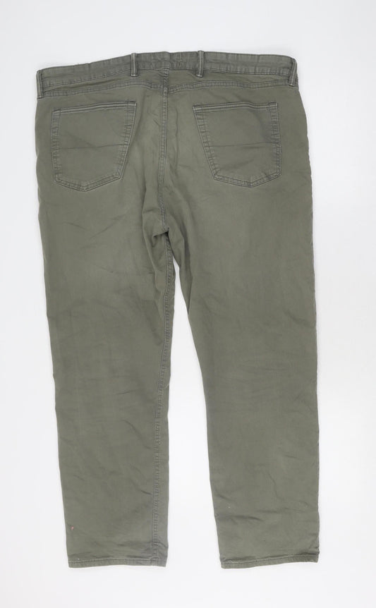 Marks and Spencer Green Straight Trousers 40 Unisex