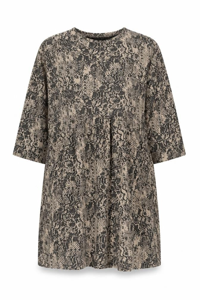 ZARA Women's Brown Animal Print Shift Dress Size 2