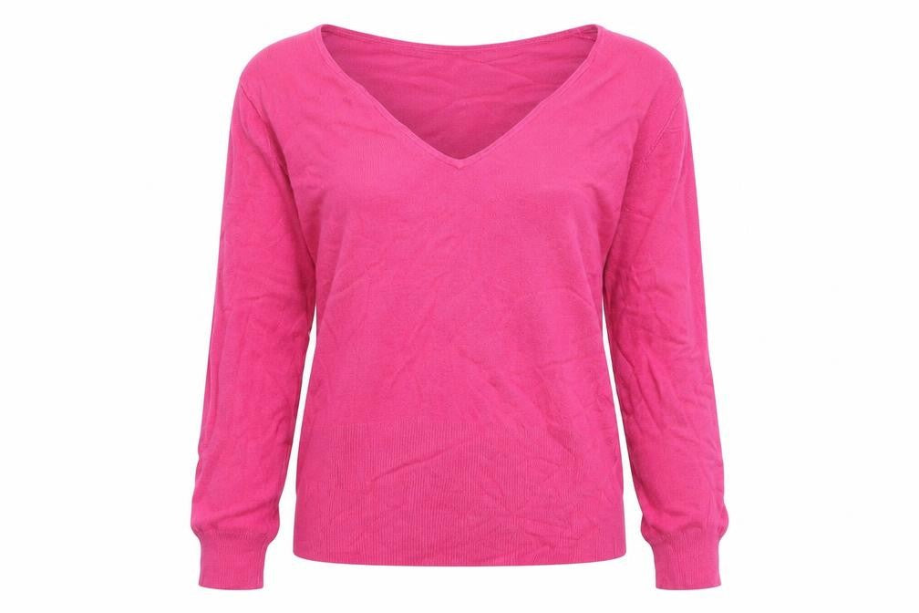 Womens UK M Regular Jeff Banks Pink Pullover Tight-Knit