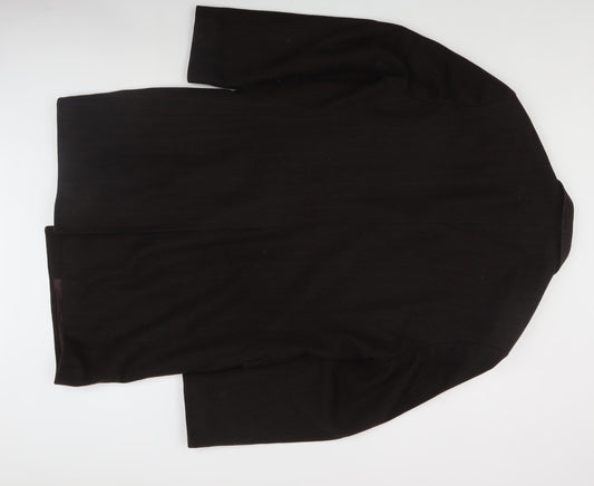 Cornelius George Men's Black Wool Mid-Length Overcoat 42R