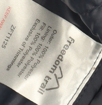 Freedom Trail Women's Blue Puffer Jacket, Size 14, Hooded