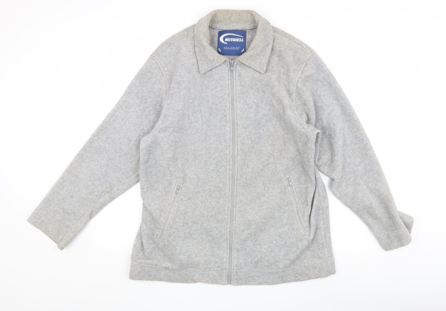 Nutshell Men's Grey Mid-Length Zip Jacket S