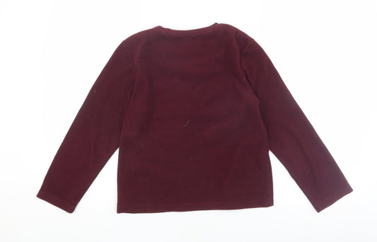 Harry Potter Girls Red Fleece Pyjama Top, Size 10-11, Winter Wear