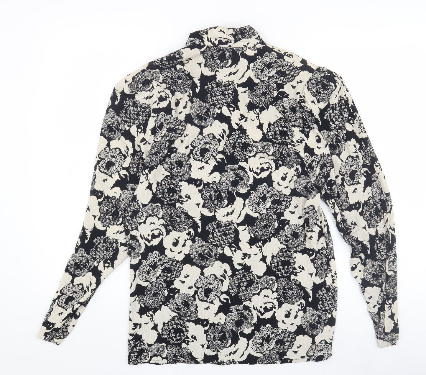 Options at Austin Reed Women's Black Floral Blouse - Size 10
