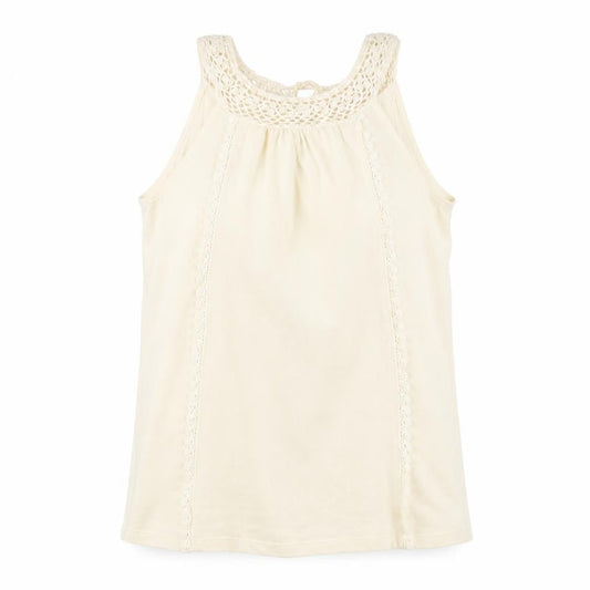 Womens UK Size 6 FatFace Ivory 100% Cotton Tank