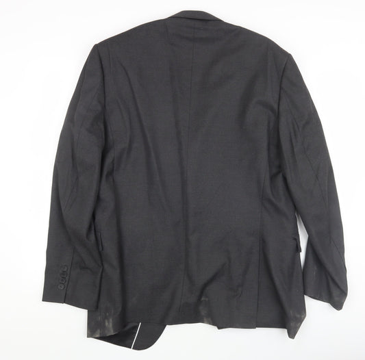 Dehavilland Men's Black Blazer, Size 44, Regular Fit