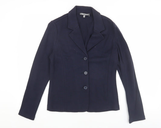 Laura Ashley Women's Blue Suit Jacket Size 8