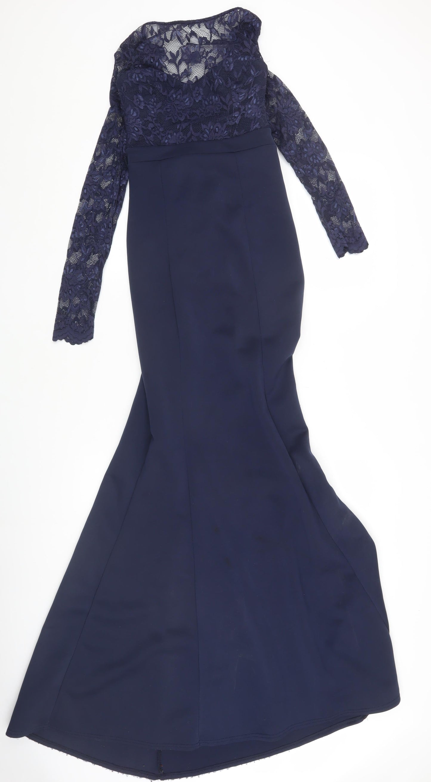 City Goddess Women's Blue Lace Bodycon Dress Size 8