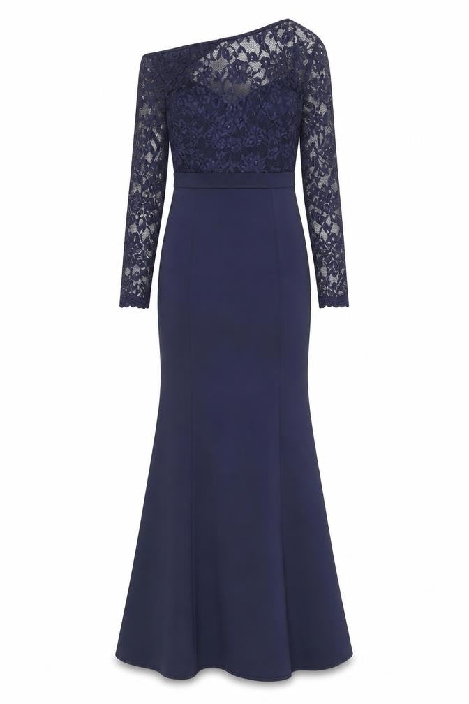 City Goddess Women's Blue Lace Bodycon Dress Size 8