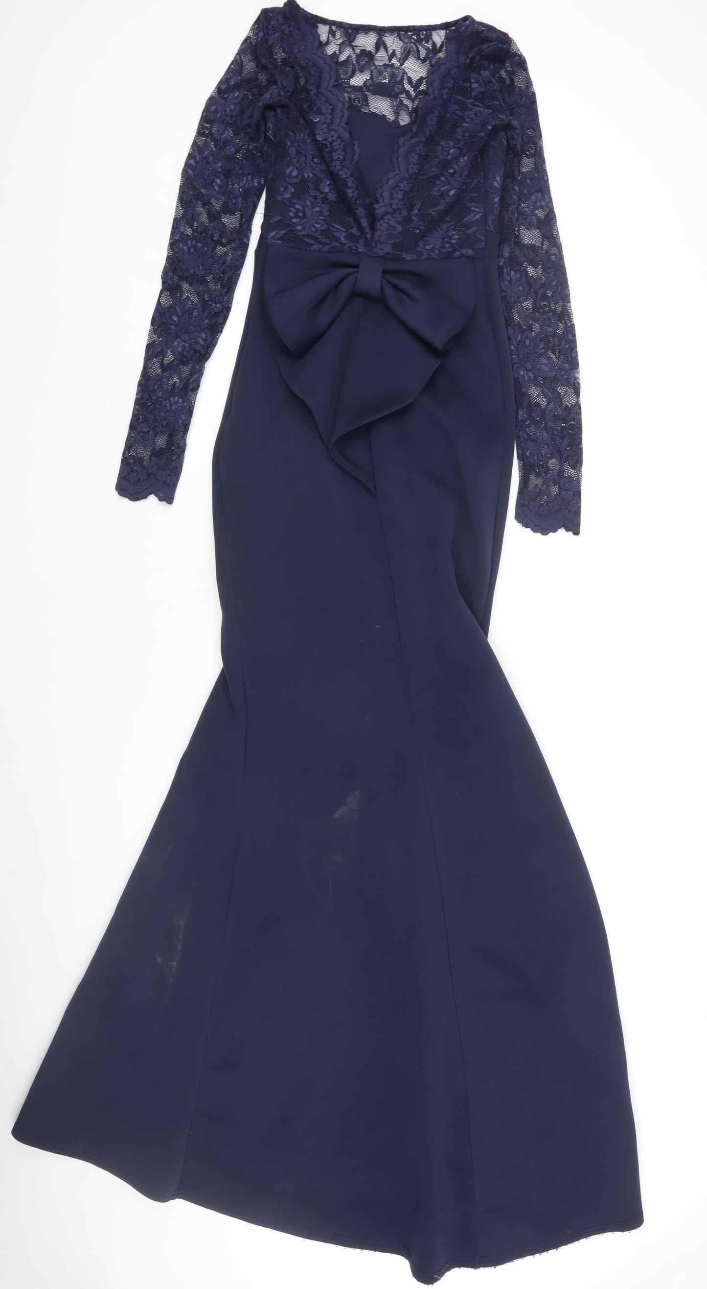 City Goddess Women's Blue Lace Bodycon Dress Size 8