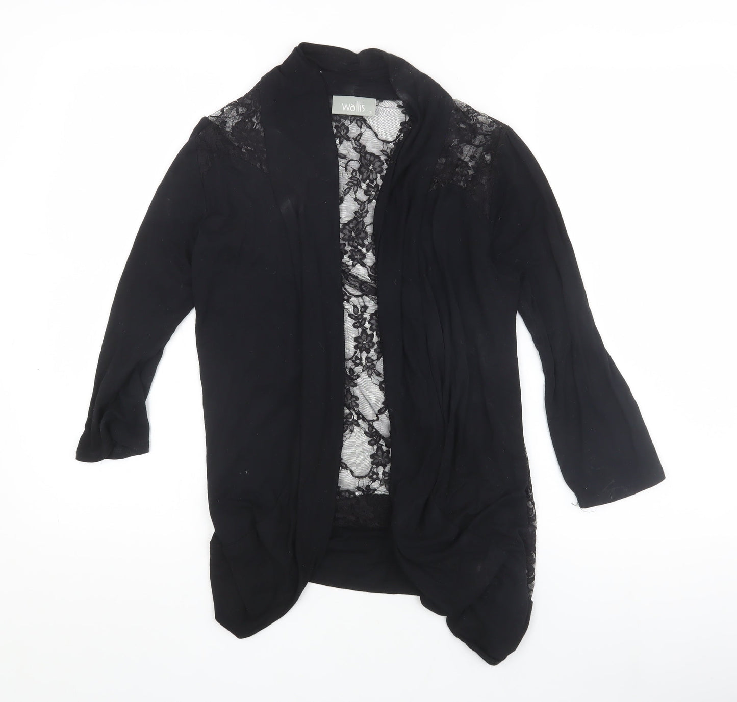 Wallis Women's Black Lace Kimono Wrap Size S