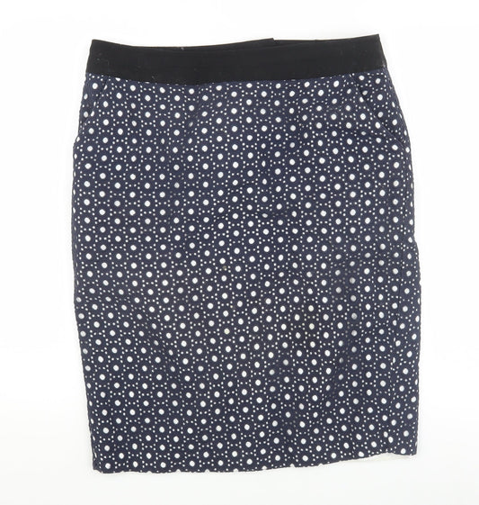 Jasper Conran Women's Blue Geometric Pencil Skirt Size 14