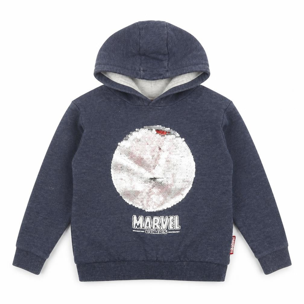 Marvel Boys Blue Sequin Hoodie Size 5/6