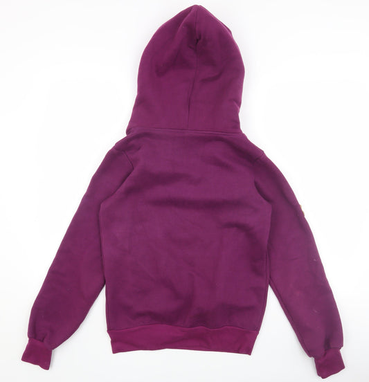 Women's Purple Pullover Hoodie, Size C, Logo Accents