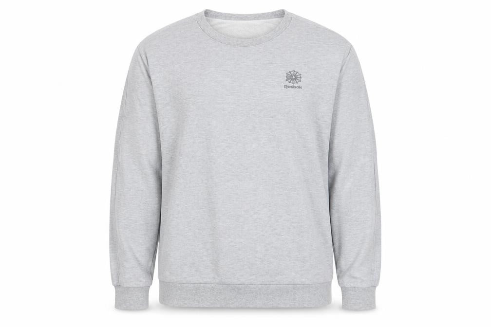 Mens UK M Regular Reebok Grey Pullover Sweatshirt