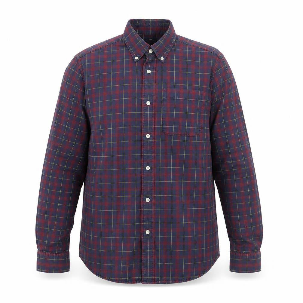 Gap Men's Multicoloured Slim Fit Check Shirt M