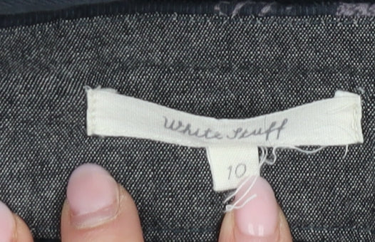 White Stuff Women's Black Animal Print Pencil Skirt 10