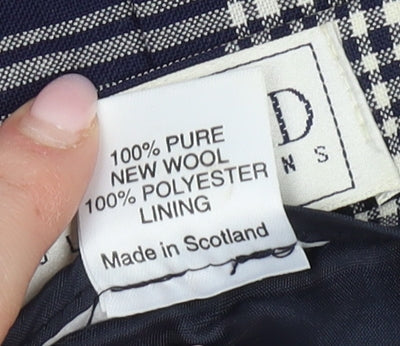 Cotswold Women’s Navy Check A-Line Skirt Size 10