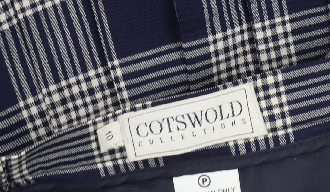 Cotswold Women’s Navy Check A-Line Skirt Size 10