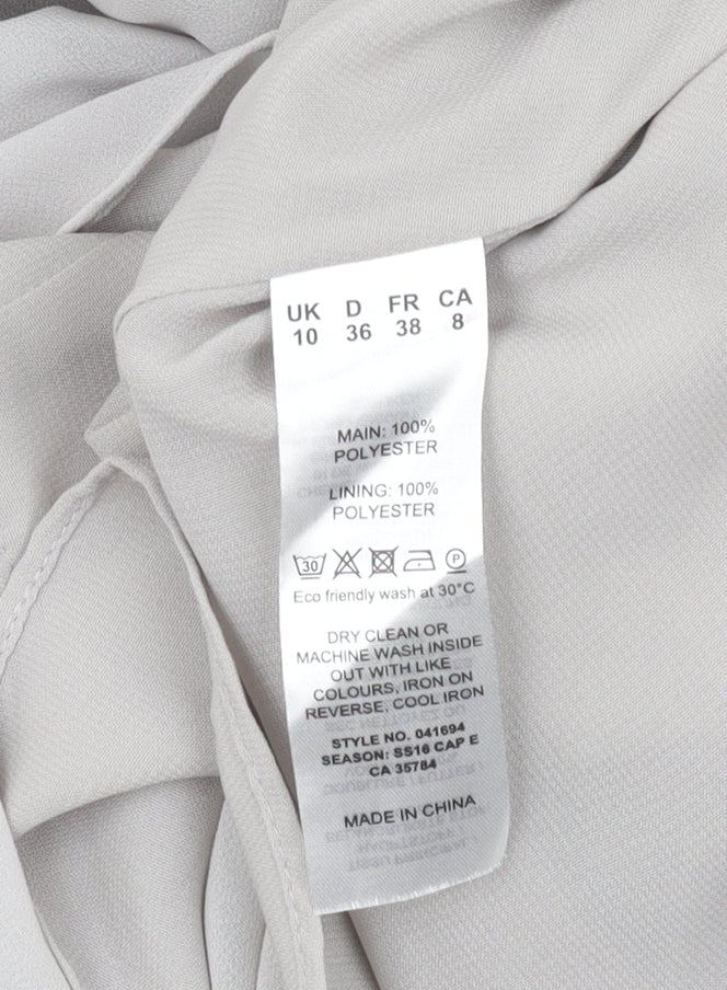 Jacques Vert Grey A-Line Midi Skirt Size 10