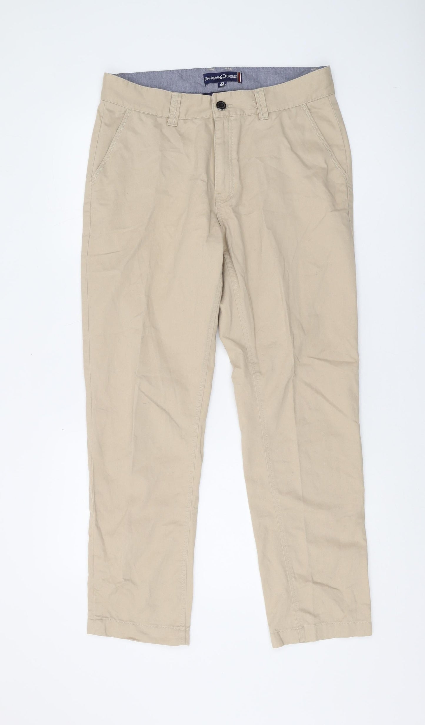Raging Bull Men's Beige Chino Trousers Size 32
