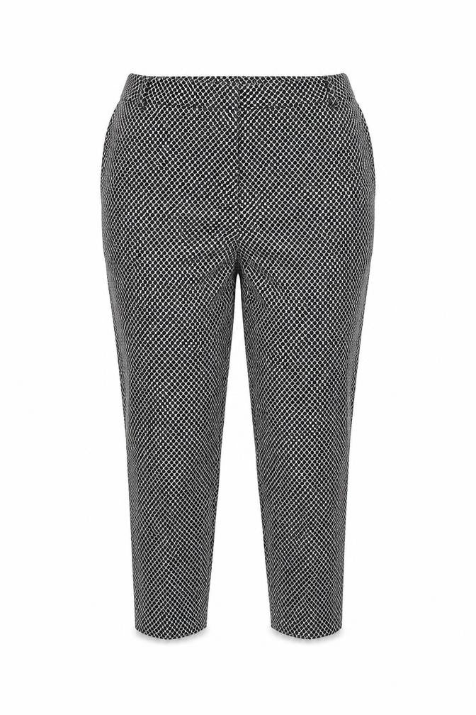 Marks & Spencer Women's Black Geometric Trousers, Size 20
