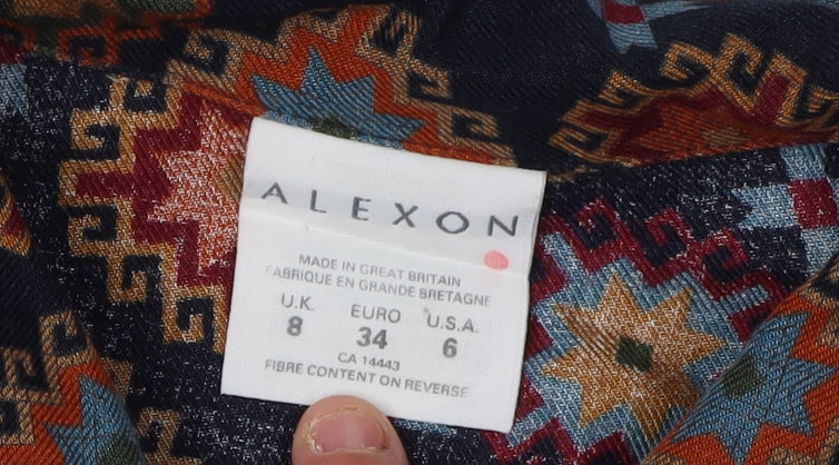 Alexon Women's Multicoloured Geometric Blouse - Size 8