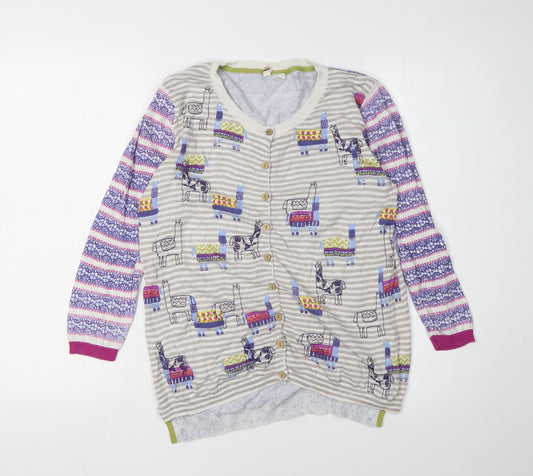 White Stuff Women's Multicolour Cardigan Size 12