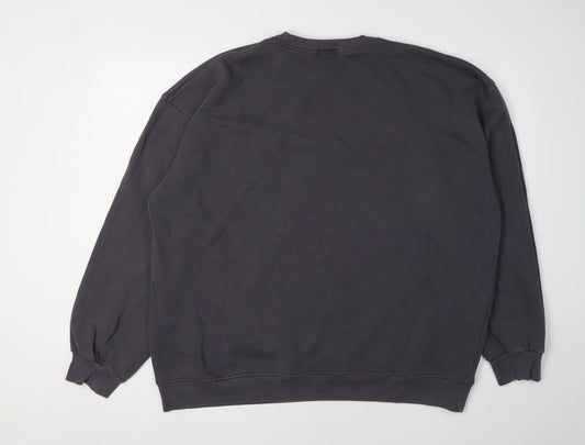 Women's Public Desire Black Pullover Sweatshirt, Size 16, Logo Graphic