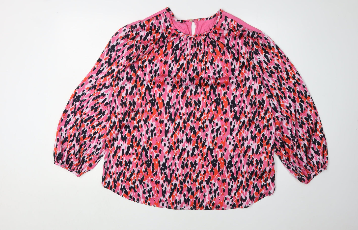 Marks and Spencer Women's Pink Animal Print Blouse 10
