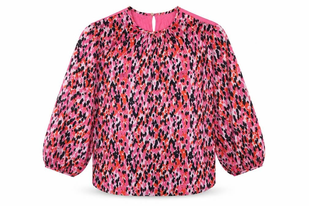 Marks and Spencer Women's Pink Animal Print Blouse 10