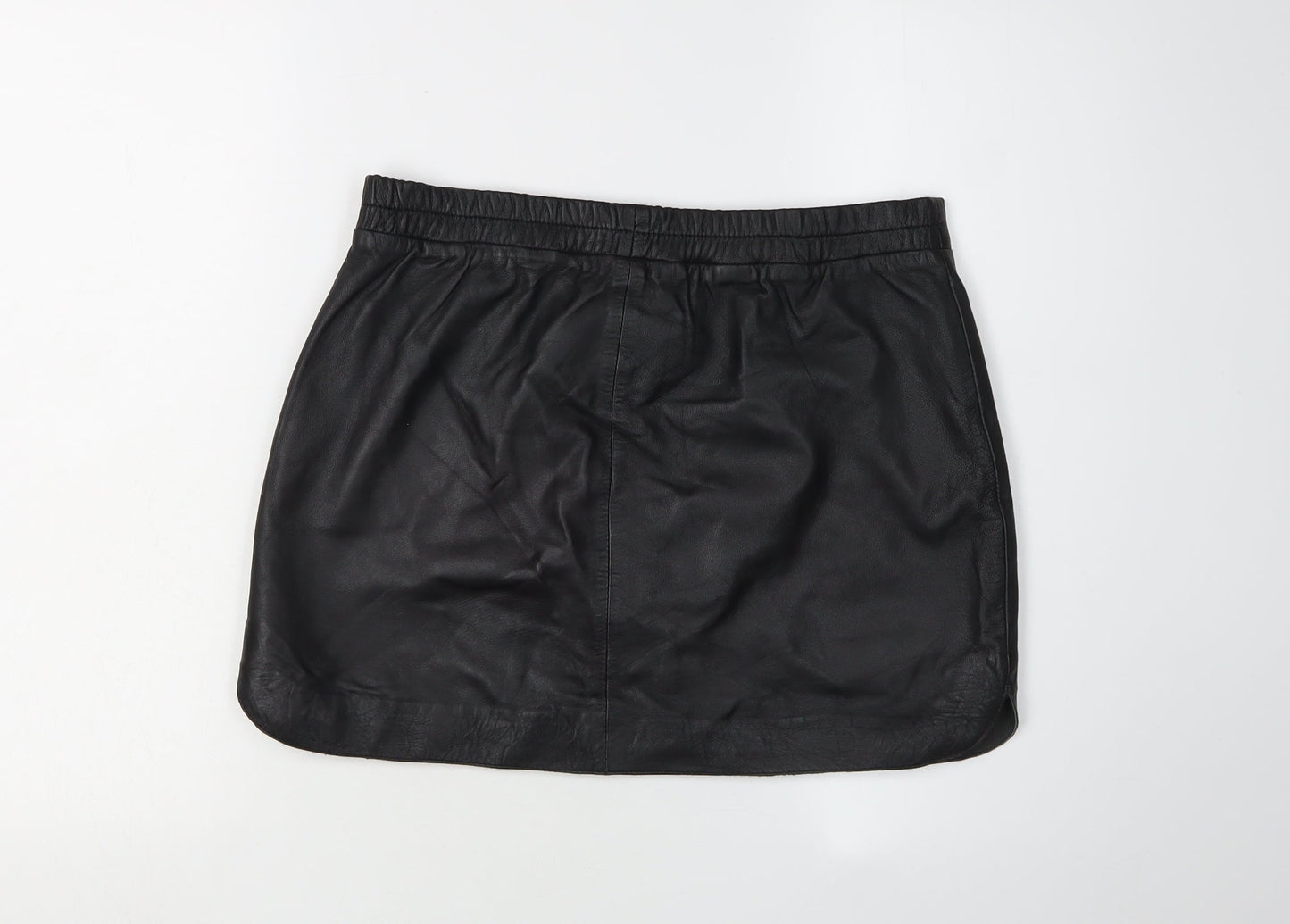 Mango Women's Black Leather Pencil Skirt Size 6