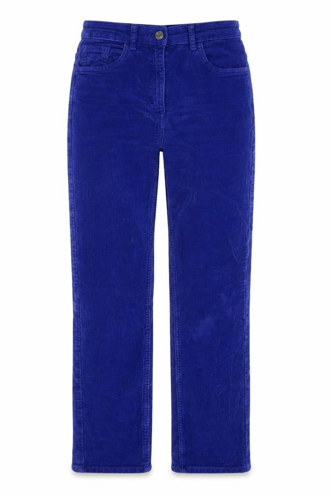 Weekday Women's Blue Slim Corduroy Trousers Size 6