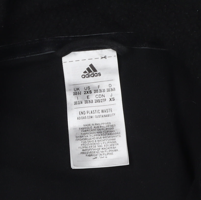 Adidas Women's Black Fleece Jacket 2XS Sports Casual