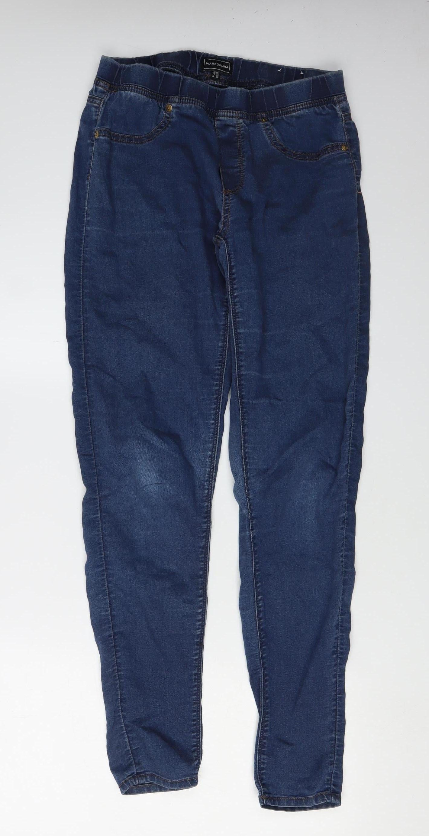 Warehouse Women’s Blue Denim Jeans Size 10 Comfortable Stretch