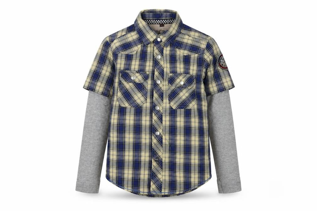 Saint George Boys Blue Check Button-Up Shirt 6 Years