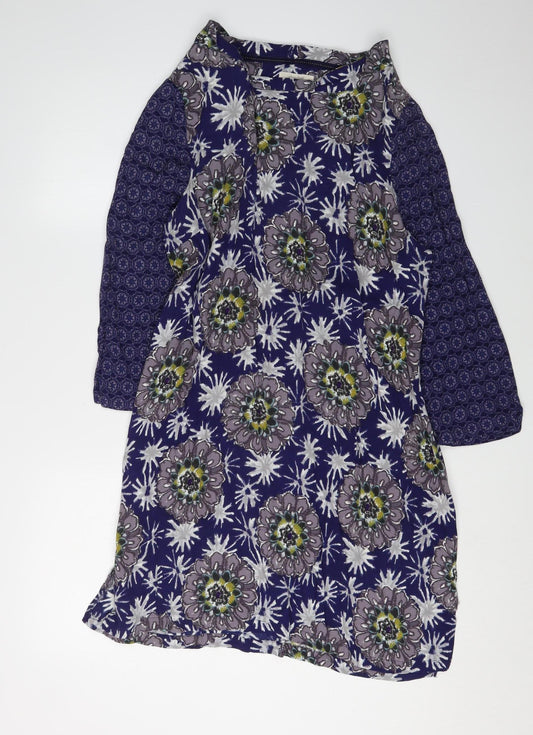 White Stuff Women's 3/4 Sleeve Floral Shift Dress, Size 10