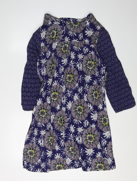 White Stuff Women's 3/4 Sleeve Floral Shift Dress, Size 10
