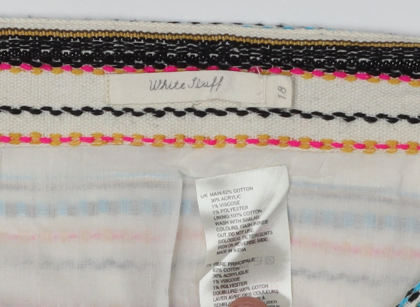 White Stuff Women's Multicoloured Pencil Skirt Size 18