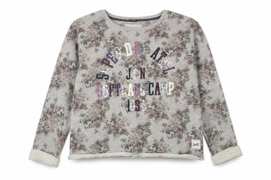 Womens UK L Regular Superdry Grey Pullover Sweatshirt